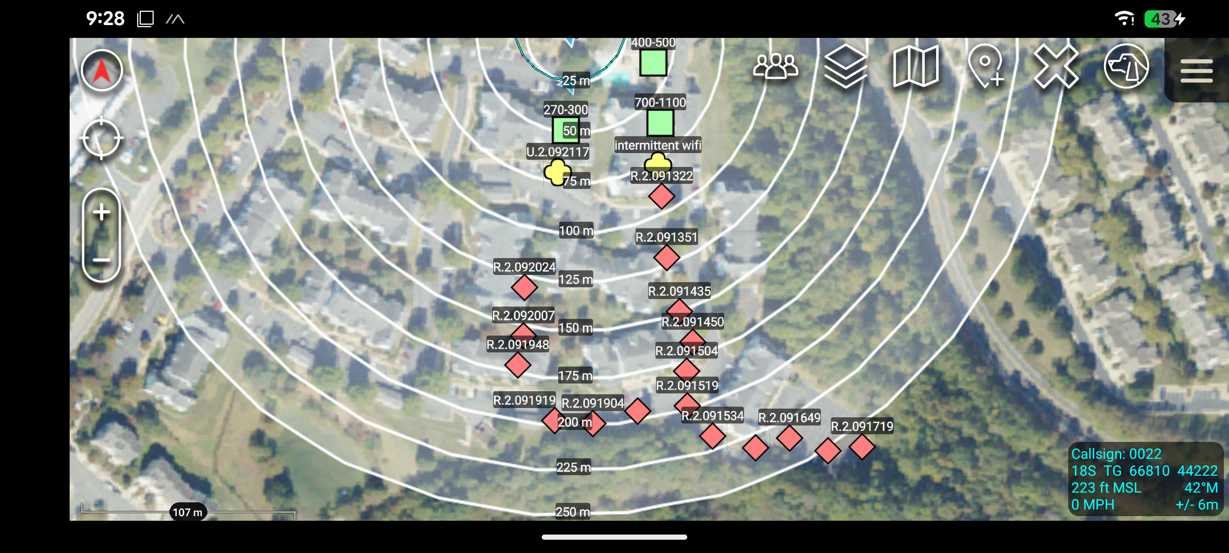 Test results map view