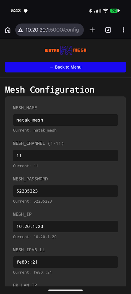 Fig. 9: Node Configuration page